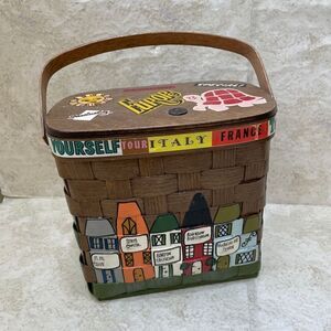 VINTAGE CARO-NAN WOODEN BASKET BAG